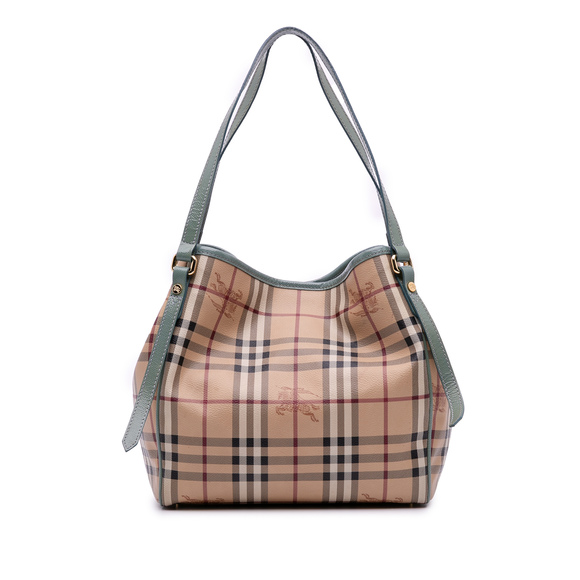 Pre-Loved Burberry Small Haymarket Check Coated Canvas Canterbury Tote - Picture 1 of 12